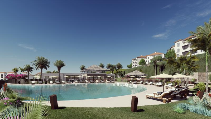 Zwembad in Nieuwbouw Project in Manilva in Spanje, gelegen aan de Costa del Sol-West