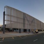 Straat inkomgedeelte vliegveld Murcia