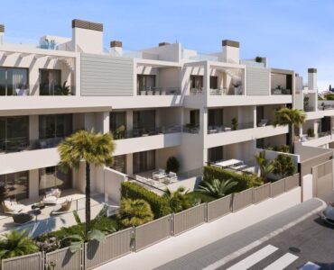 Vooraanzicht Nieuwbouw Appartementen Te koop in Nerja in Spanje, gelegen aan de Costa del Sol-Oost