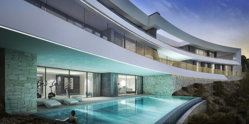 Vooraanzicht luxe Nieuwbouw Villa Te koop in Javea in Spanje, gelegen aan de Costa Blanca-Noord