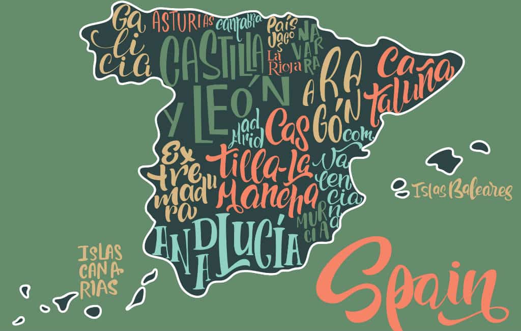 spaanse taal kaart