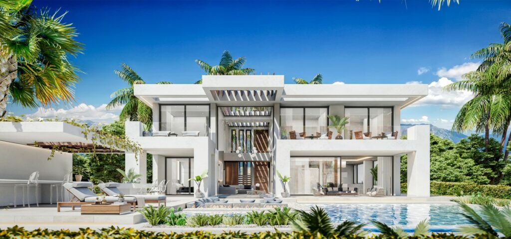Nieuwbouw Villa Te koop in New Golden Mile in Spanje, gelegen aan de Costa del Sol-West