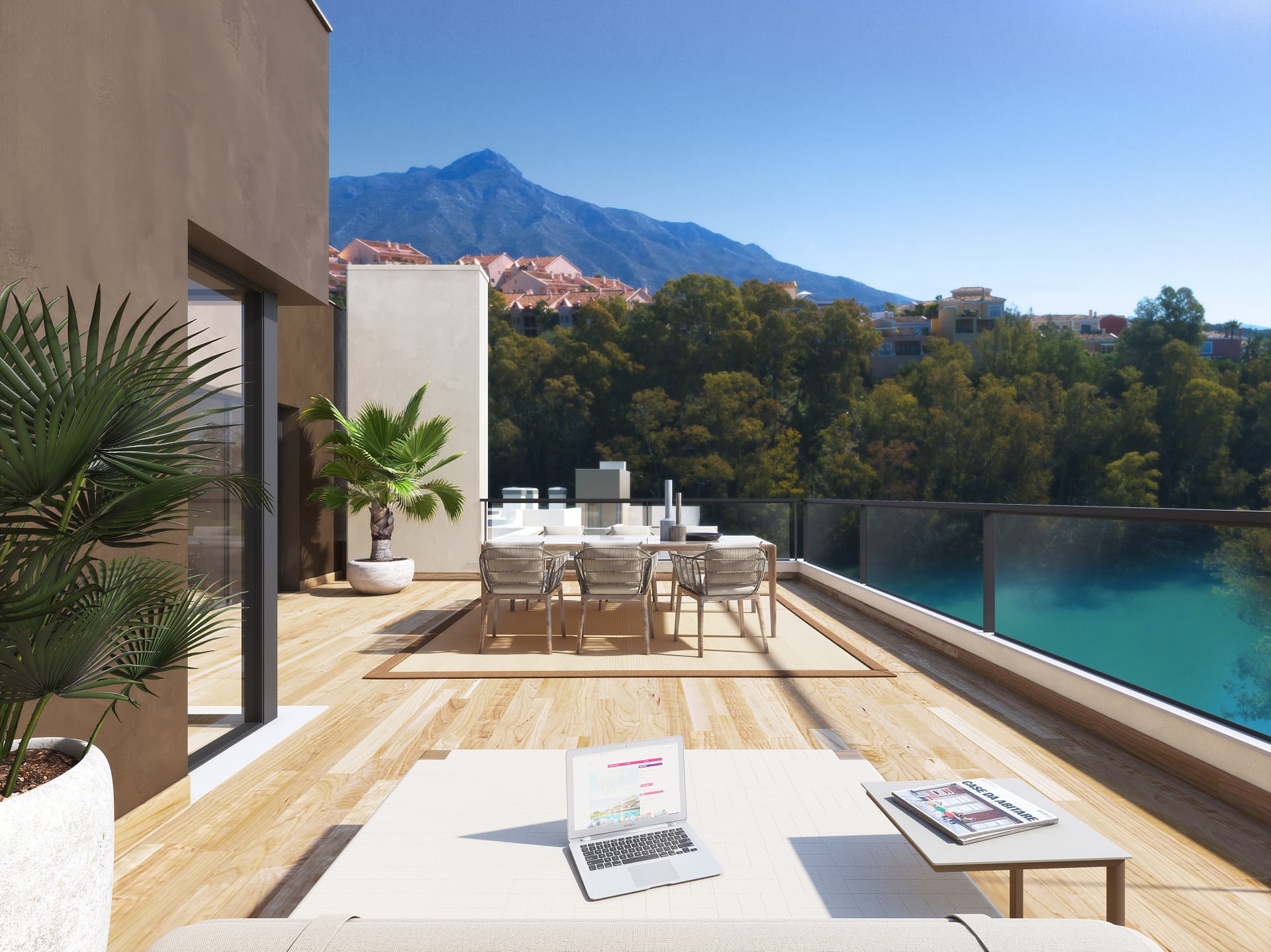 Terras van Nieuwbouw Project in Nueva Andalucia in Spanje, gelegen aan de Costa del Sol-West