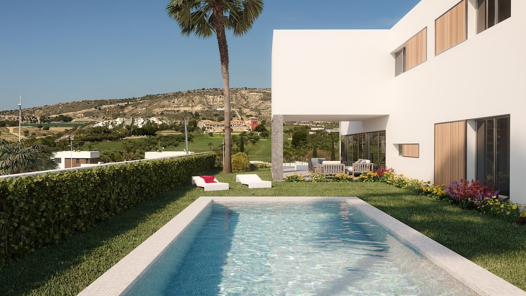 Zwembad van in Algorfa in Spanje, gelegen aan de  Costa Blanca-Zuid