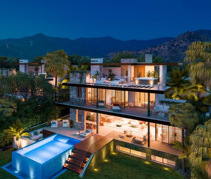 Bovenaanzicht Nieuwbouw Villa Te koop in Benahavis in Spanje, gelegen aan de Costa del Sol-West