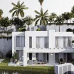 Vooraanzicht Nieuwbouw Villa Te koop in Mijas in Spanje, gelegen aan de Costa del Sol-Centro