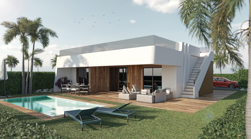 Nieuwbouw Villa Te koop in Alhama de Murcia in Spanje, gelegen aan de Costa Cálida