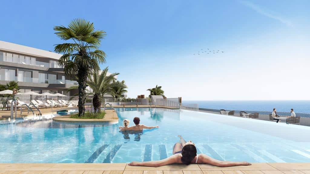 Zwembad van Nieuwbouw Appartementen Te koop in Aguilas in Spanje, gelegen aan de Costa Cálida