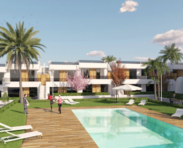 Gemeenschappelijk zwembad in Nieuwbouw Project in Alhama de Murcia in Spanje, gelegen aan de Costa Cálida