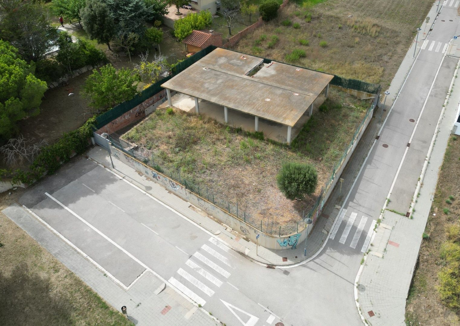 Luchtfoto van resale grondstuk in Sant Antoni De Calonge in Spanje, gelegen aan de  Costa Brava
