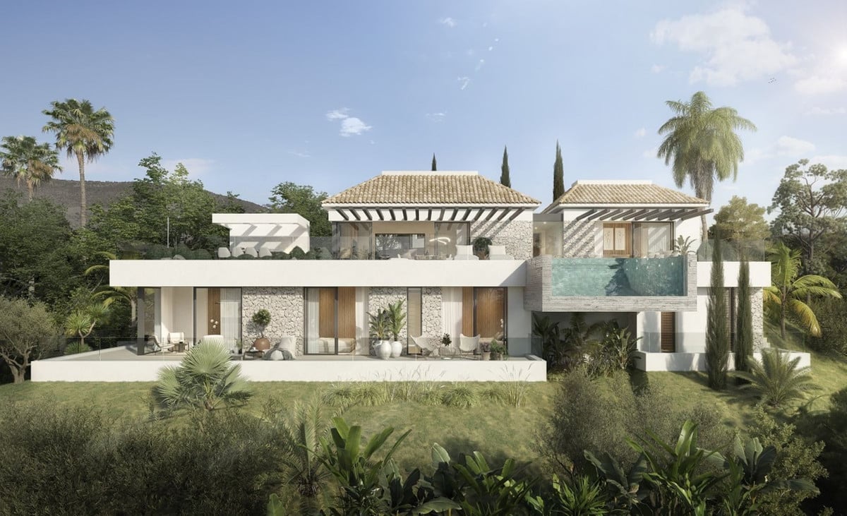 Vooraanzicht van resale villa in Mijas in Spanje, gelegen aan de  Costa del Sol-Centro