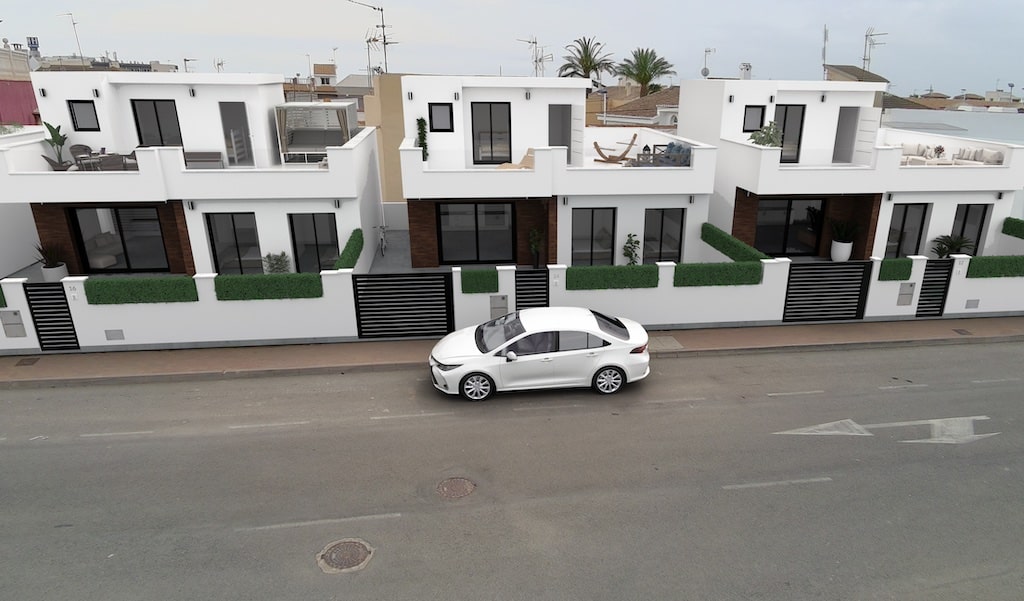 Vooraanzicht van in San Pedro Del Pinatar in Spanje, gelegen aan de  Costa Cálida