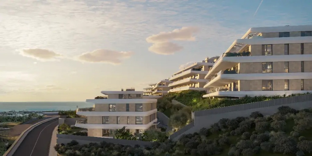 Zeezicht van in Estepona in Spanje, gelegen aan de  Costa del Sol-West