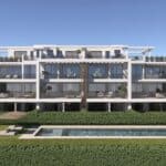 Vooraanzicht van nieuwbouw appartement in Estepona in Spanje, gelegen aan de  Costa del Sol-West