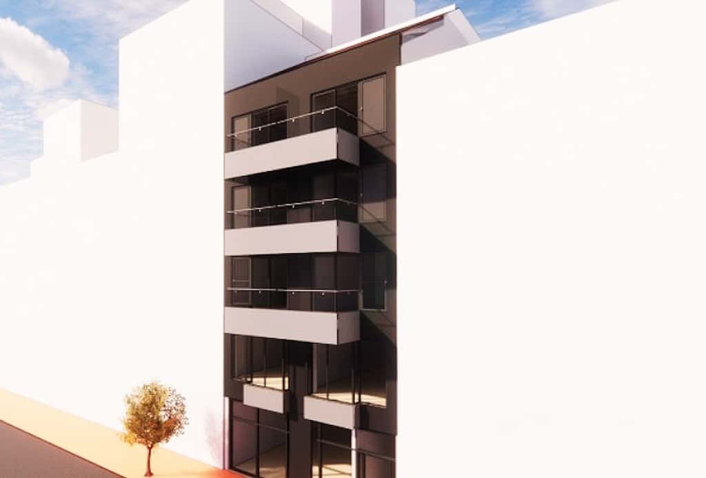 Vooraanzicht van nieuwbouw appartement in Fuengirola in Spanje, gelegen aan de  Costa del Sol-Centro