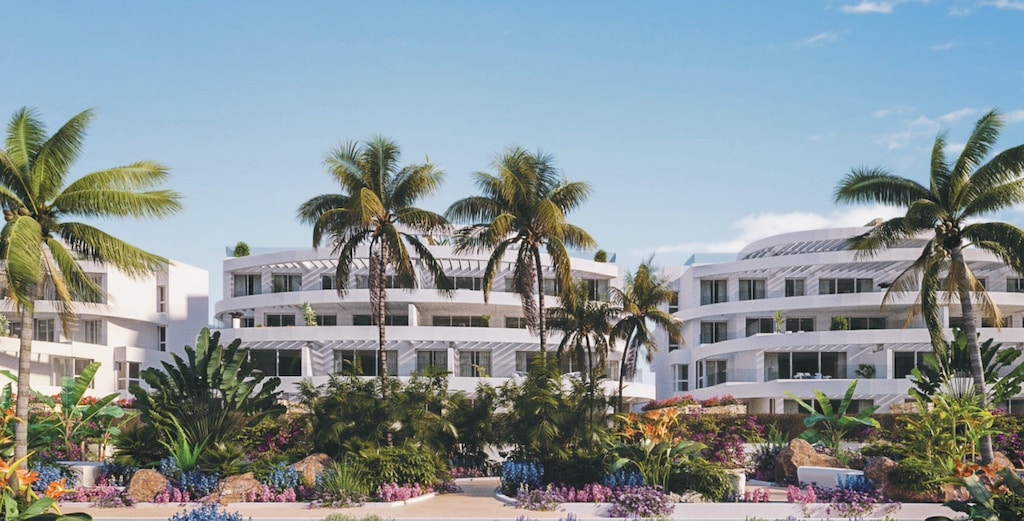 Vooraanzicht van nieuwbouw appartement in La Cala De Mijas in Spanje, gelegen aan de  Costa del Sol-Centro