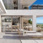 Terras van nieuwbouw appartement in La Cala De Mijas in Spanje, gelegen aan de  Costa del Sol-Centro