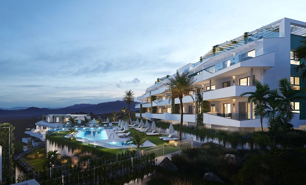 Vooraanzicht van in Mijas in Spanje, gelegen aan de  Costa del Sol-Centro
