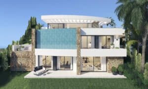 Nieuwbouw Project in Mijas in Spanje, gelegen aan de Costa del Sol-Centro Vooraanzicht van in Mijas in Spanje, gelegen aan de Costa del Sol-Centro