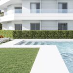 Gemeenschappelijk zwembad van in Nueva Andalucia in Spanje, gelegen aan de  Costa del Sol-West