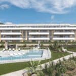 Gemeenschappelijk zwembad van in Torremolinos in Spanje, gelegen aan de  Costa del Sol-Centro