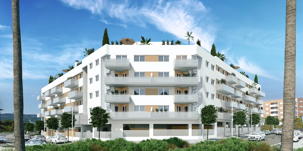 Vooraanzicht van in Velez-Malaga in Spanje, gelegen aan de  Costa del Sol-Oost