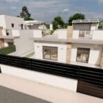 Vooraanzicht van nieuwbouw villa in Roldan in Spanje, gelegen aan de  Costa Cálida