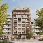 Vooraanzicht van nieuwbouw appartement in Villajoyosa in Spanje, gelegen aan de  Costa Blanca-Noord