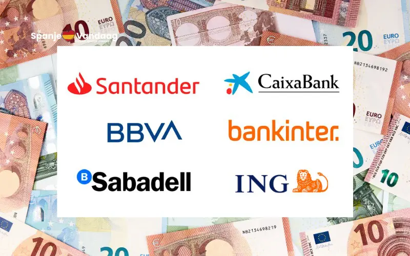 Logo's van enkele grote Spaanse banken
