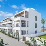 Vooraanzicht van nieuwbouw appartement in Los Alcazares in Spanje, gelegen aan de  Costa Cálida