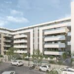 Vooraanzicht van nieuwbouw appartement in Mijas in Spanje, gelegen aan de  Costa del Sol-Centro