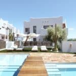 Gemeenschappelijk zwembad van nieuwbouw appartement in Pilar De La Horadada in Spanje, gelegen aan de  Costa Blanca-Zuid