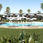 Gemeenschappelijk zwembad van nieuwbouw appartement in Ciudad Quesada in Spanje, gelegen aan de  Costa Blanca-Zuid