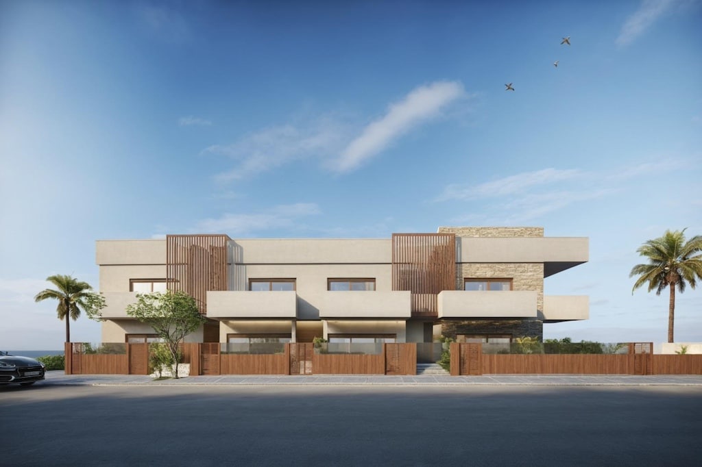Vooraanzicht van nieuwbouw appartement in San Pedro Del Pinatar in Spanje, gelegen aan de  Costa Cálida
