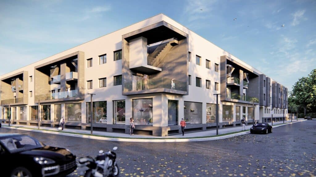 Vooraanzicht van nieuwbouw appartement in Torre-Pacheco in Spanje, gelegen aan de  Costa Cálida