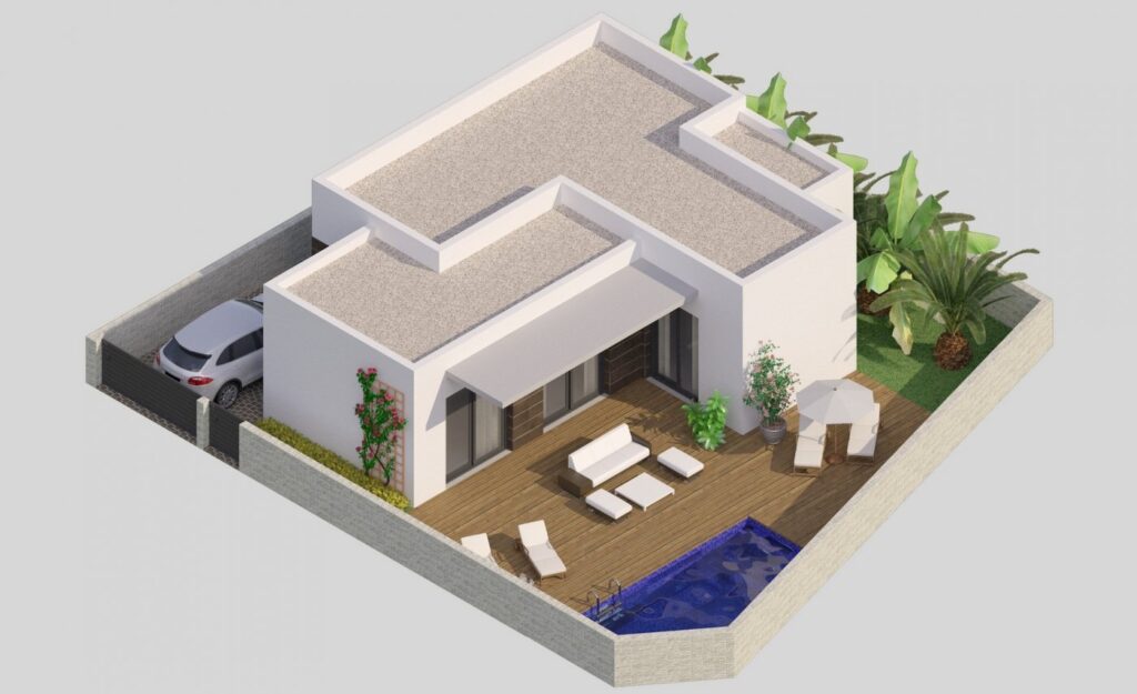 Nieuwbouw Villa Te koop in Benijofar in Spanje, gelegen aan de Costa Blanca-Zuid