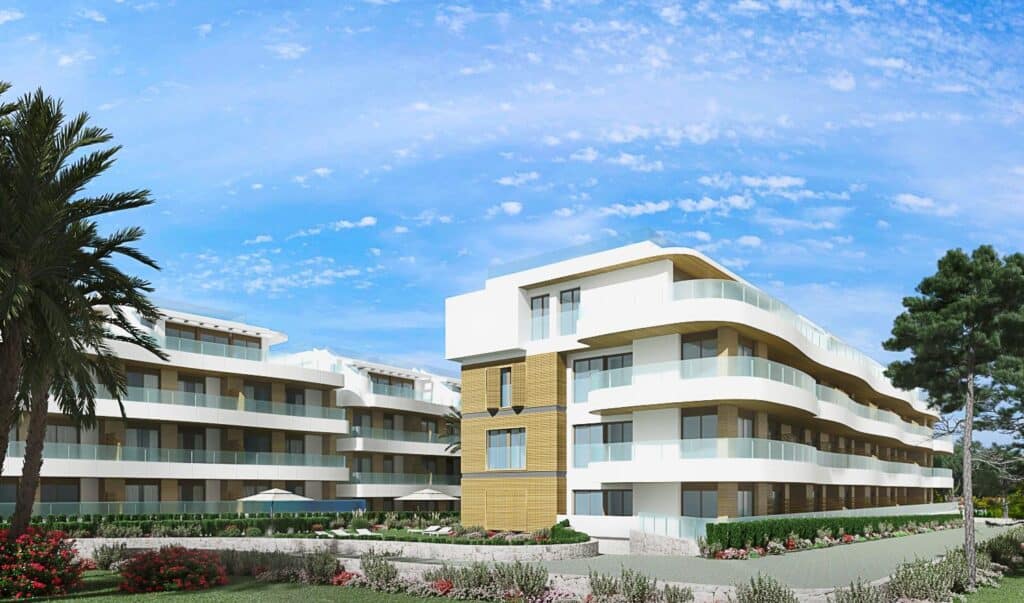 Vooraanzicht van in Orihuela-Costa in Spanje, gelegen aan de  Costa Blanca-Zuid
