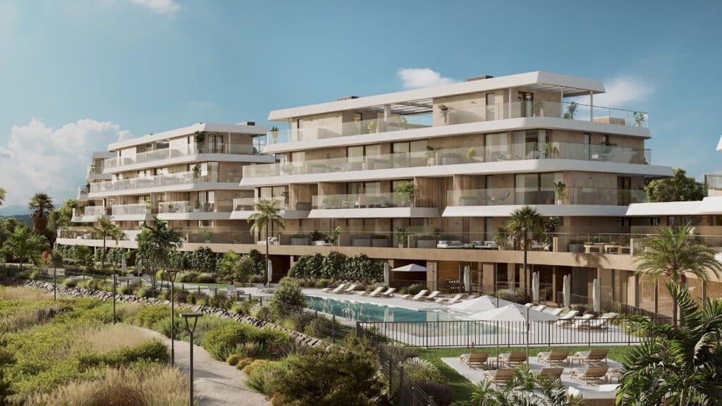 Vooraanzicht van in Estepona in Spanje, gelegen aan de  Costa del Sol-West