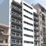 Vooraanzicht van nieuwbouw appartement in Malaga in Spanje, gelegen aan de  Costa del Sol-Centro
