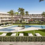 Gemeenschappelijk zwembad van in Monforte Del Cid in Spanje, gelegen aan de  Costa Blanca-Zuid