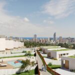 Zeezicht van nieuwbouw villa in Finestrat in Spanje, gelegen aan de  Costa Blanca-Noord