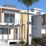Vooraanzicht van nieuwbouw villa in Los Alcazares in Spanje, gelegen aan de  Costa Cálida