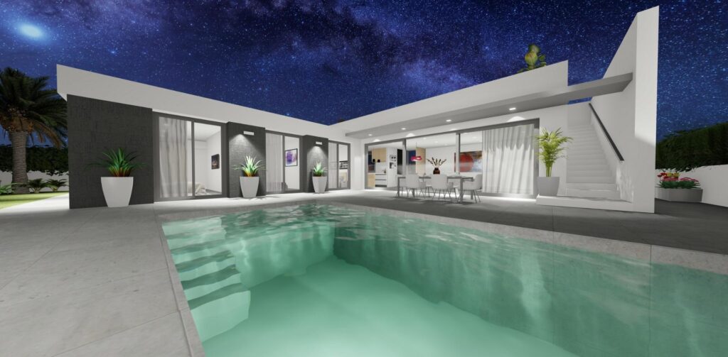 Nieuwbouw Villa Te koop in San Juan De Los Terreros in Spanje, gelegen aan de Costa de Almería