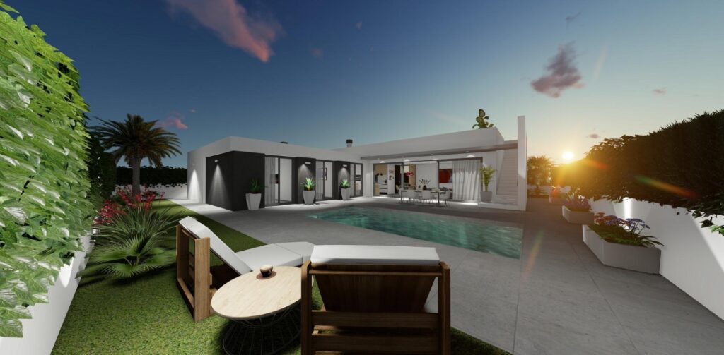 Nieuwbouw Villa Te koop in San Juan De Los Terreros in Spanje, gelegen aan de Costa de Almería
