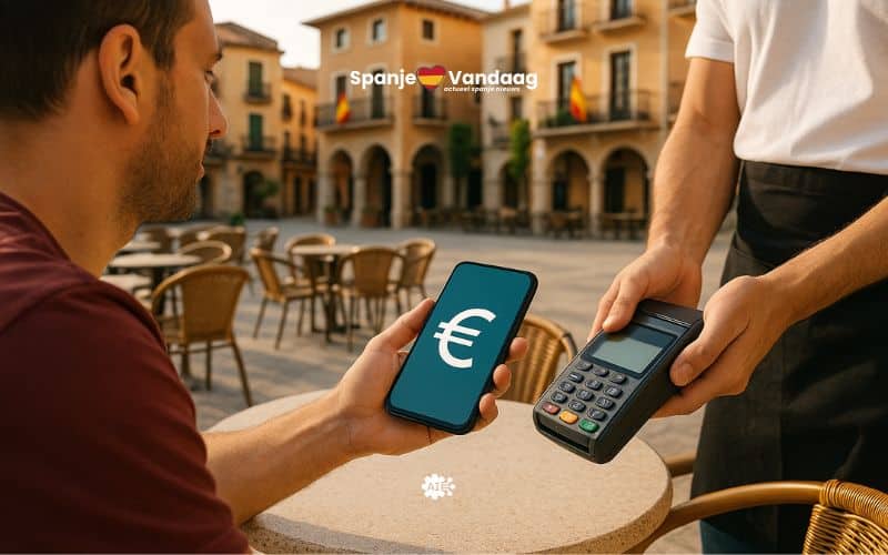 Digitaal betalen op een terras