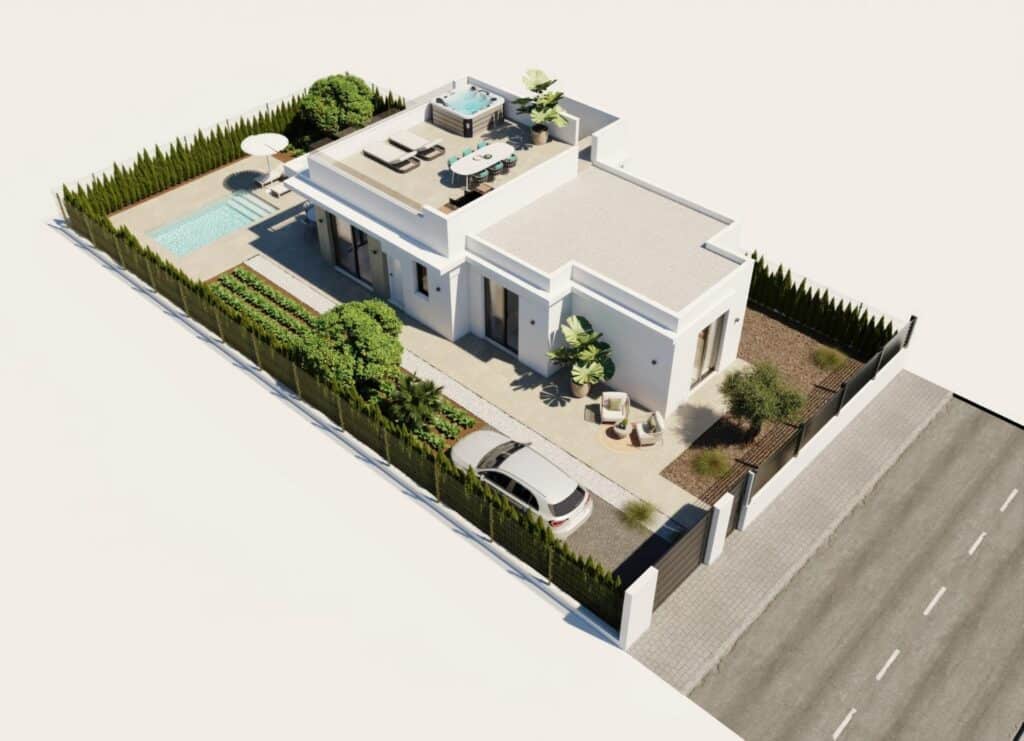Nieuwbouw Villa Te koop in Fuente Álamo de Murcia in Spanje, gelegen aan de Costa Cálida
