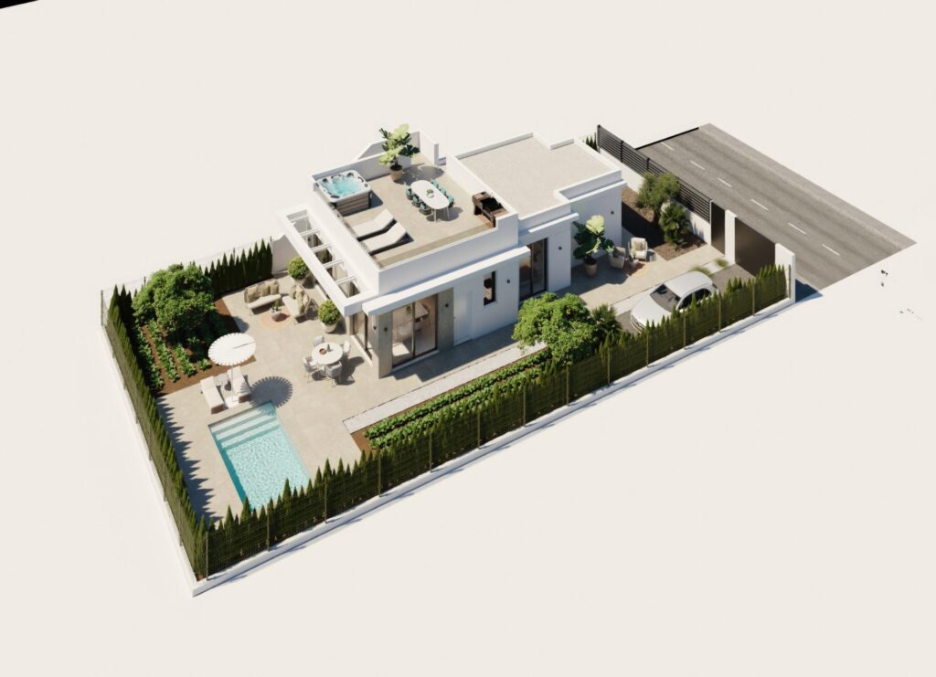 Nieuwbouw Villa Te koop in Fuente Álamo de Murcia in Spanje, gelegen aan de Costa Cálida