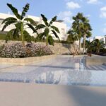 Gemeenschappelijk zwembad van nieuwbouw appartement in Algorfa in Spanje, gelegen aan de  Costa Blanca-Zuid