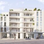 Vooraanzicht van nieuwbouw appartement in Torrevieja in Spanje, gelegen aan de  Costa Blanca-Zuid