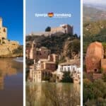 3 foto's naast elkaar van kastelen aan de Costa Dorada